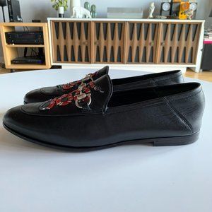 Gucci Kingsnake leather loafers